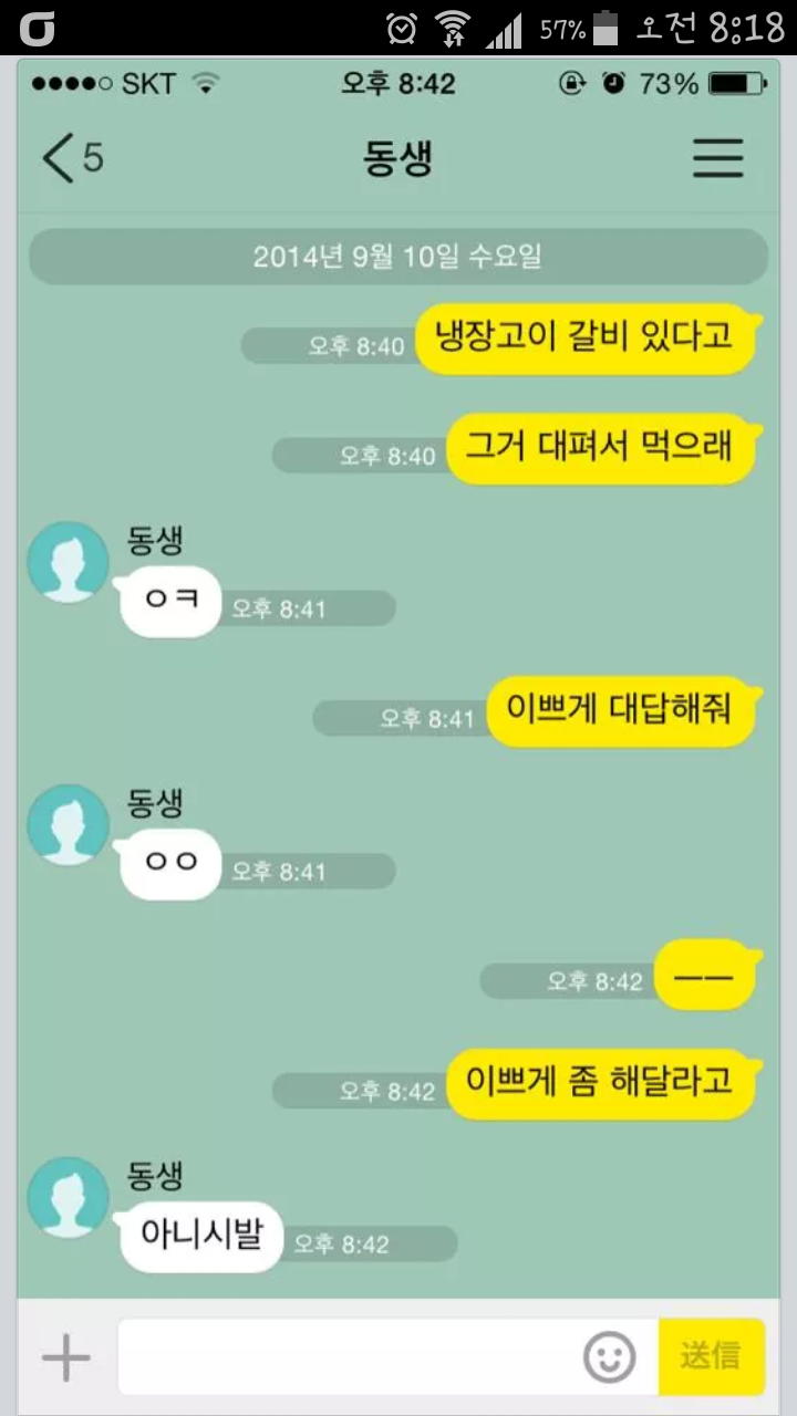 착한 남동생과 누나의 카톡 | 인스티즈