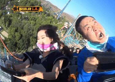 [무도] 여자친구 은하 롤러코스터에서의 스파게티 먹방ㄷㄷㄷ.gif | 인스티즈