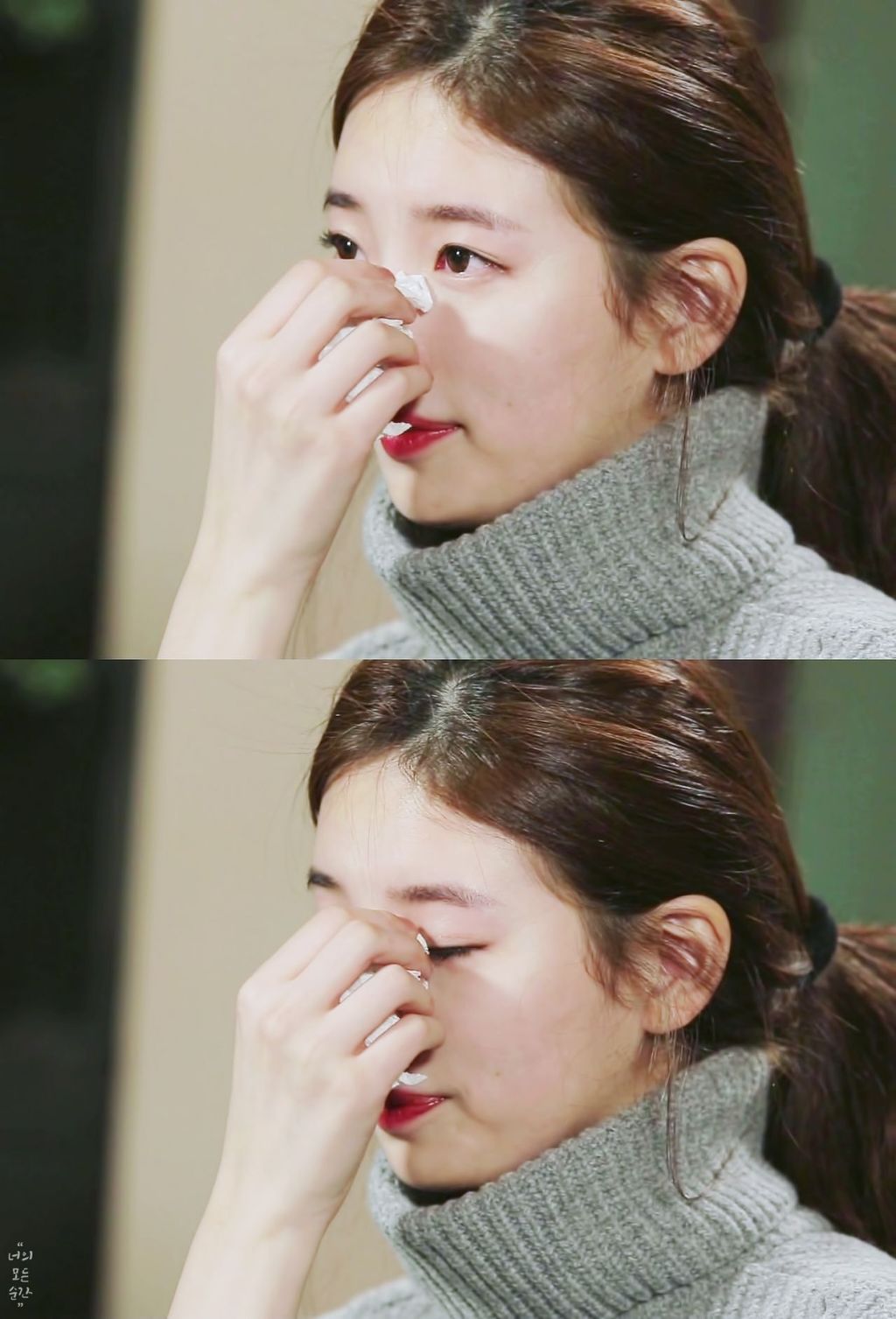 방송중에 눈물 흘리는 수지 | 인스티즈