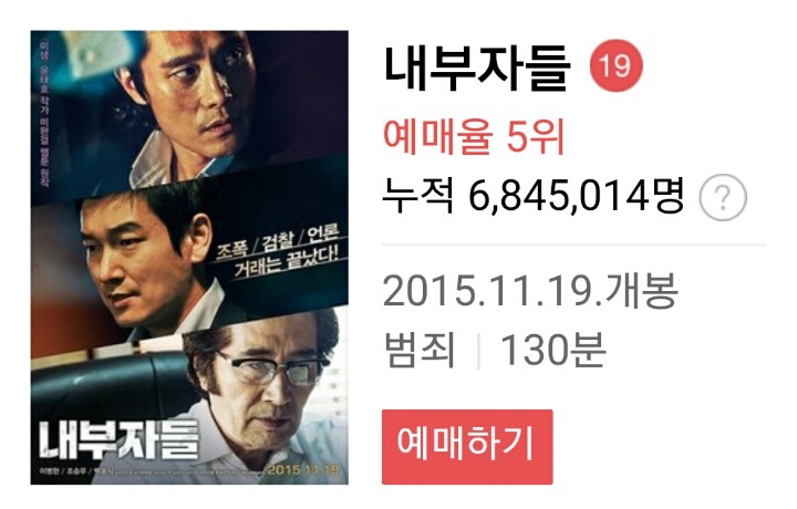 오늘 청불 역대 2위로 등극할 내부자들 | 인스티즈