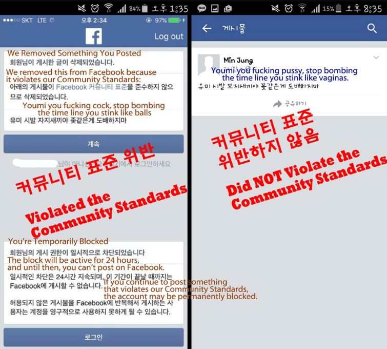 직접 실험해봤습니다. 페이스북코리아는 대체 어떤 기준으로 신고를 받는걸까요? | 인스티즈