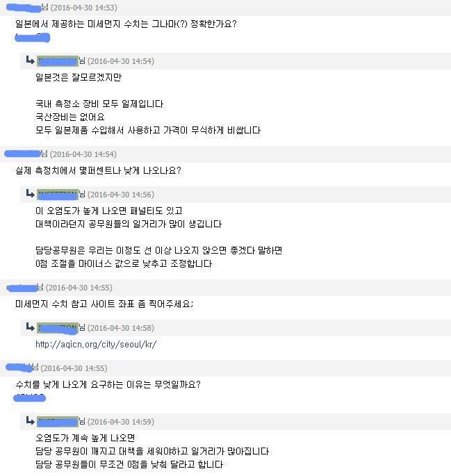 우리나라 포털사이트 미세먼지 측정과 공무원의 관계 | 인스티즈