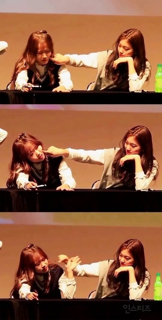 볼따구 털리는 아이오아이 최유정.gif | 인스티즈