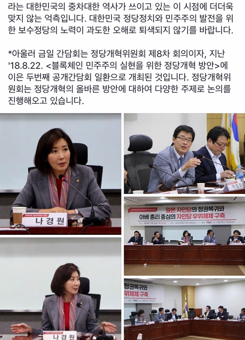 일본 자민당 간담회에 대한 나경원 의원의 해명.jpg | 인스티즈
