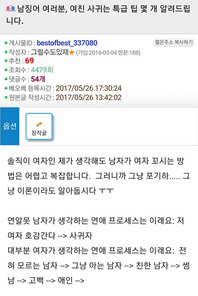 여친 사귀는 특급 Tip | 인스티즈